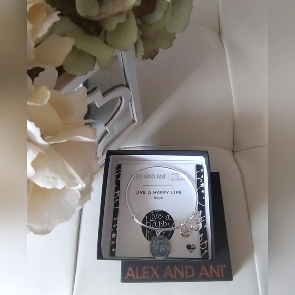 Alex and Ani Live A Happy Life Hope Charm Bracelet - Picture 9 of 13